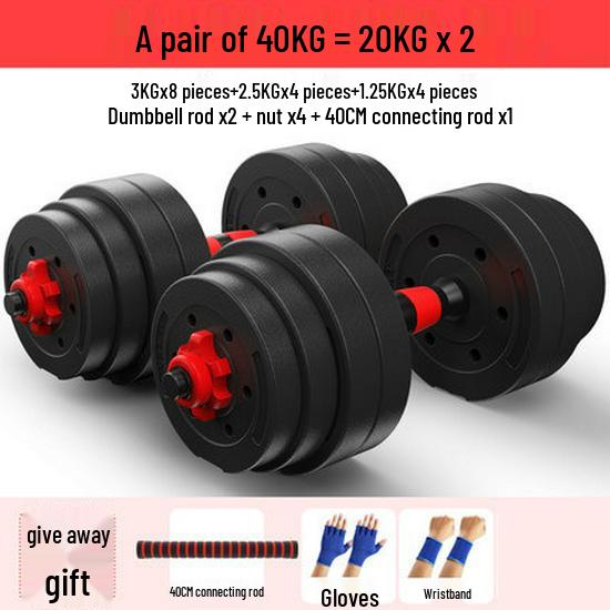 Men's Rubber-Coated Foot Weight Dumbbell for Sports 