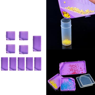 3/5/10Pcs Interlocking Diamond Art Trays 3x3Inch 6x3Inch Stackable Bead Sorting Trays Diamond Drawing Tool Accessories