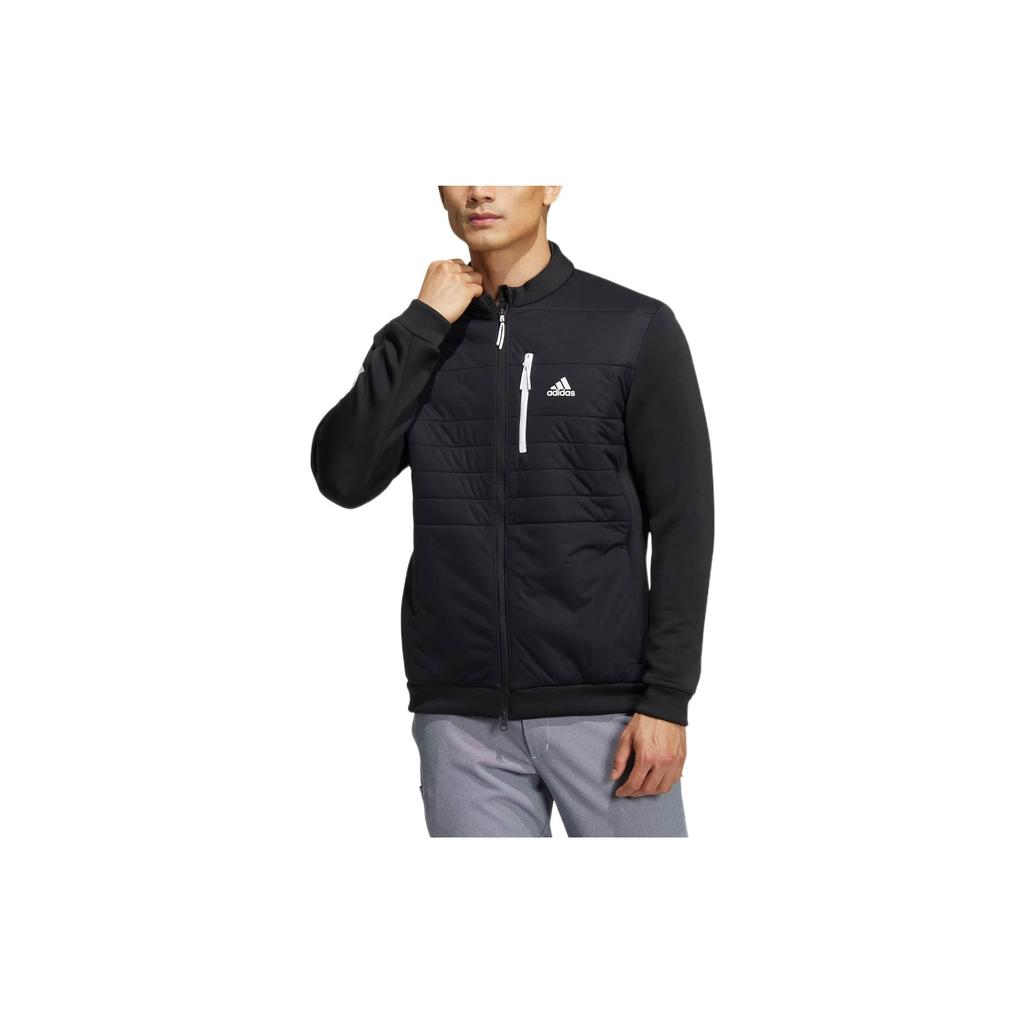 Adidas Essentials Hybrid Jacket With Embroidered Logo And Zip Closure Men Outerwear Black HG8295