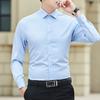 New Plus Size  8XL Men Solid Color Business Shirt Fashion Classic Basic Casual Slim White Long Sleeve Shirts Brand Clothes