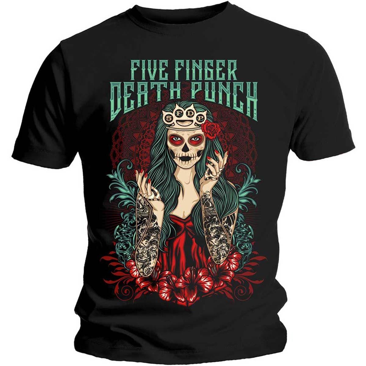 Five Finger Death Punch FFDP Lady Muerta Официальная футболка мужская унисекс S