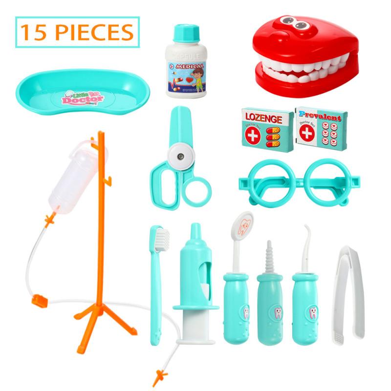 15 Pcs Toddlers Dentist Role Play Set Doctor Kit with Carry Case for School Classroom, Doctor