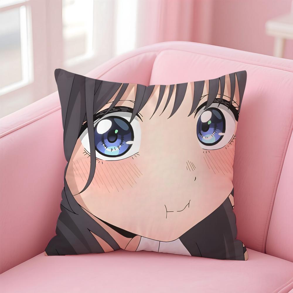 anime Kaoruko Waguri Cushion Cover Comfortable Reversible Pillow Cover Ideal for Car Sofa Bedroom & Beyond