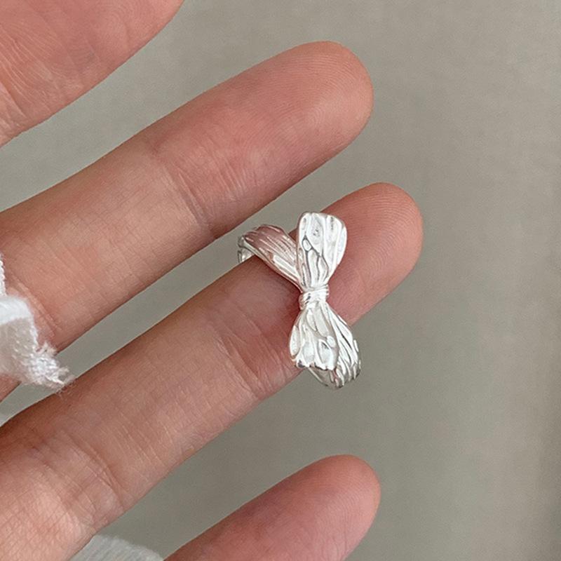 925 Sterling Silver Jewelry Luxury Bowknot Finger Rings for Women Wedding Party Jewelry For Girls Friend Gift