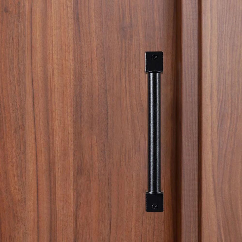 Long Base Sliding Barn Door Handle Black Barn Door Hardware Carbon Steel Handle  Garden Gates