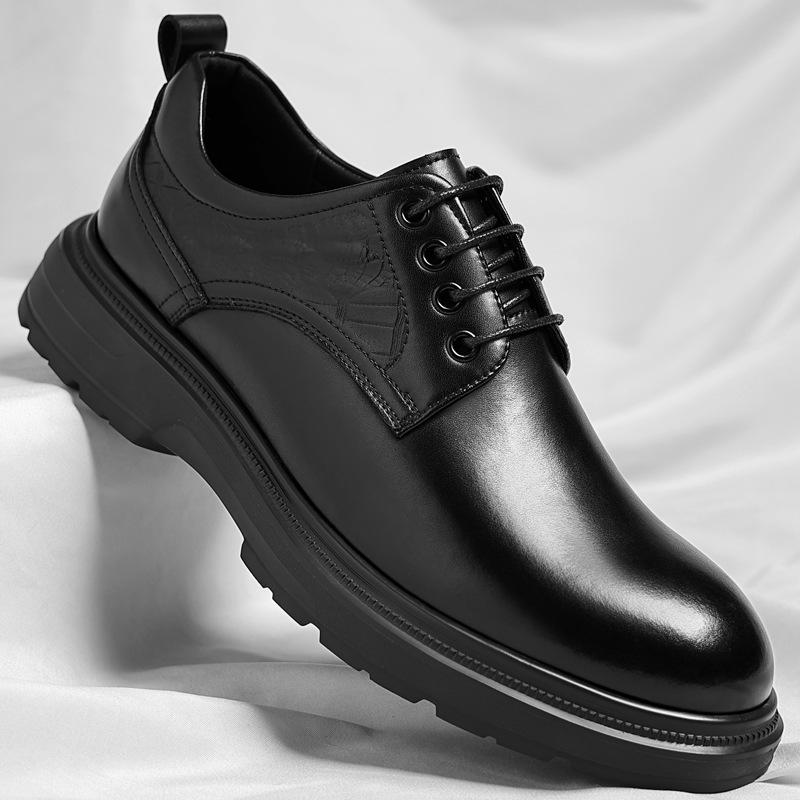 Fashion Autumn New Designer Groom Wedding Shoes for Men Solid Color Fashion Casual Platform Shoes Male British Style Leather Shoe Man