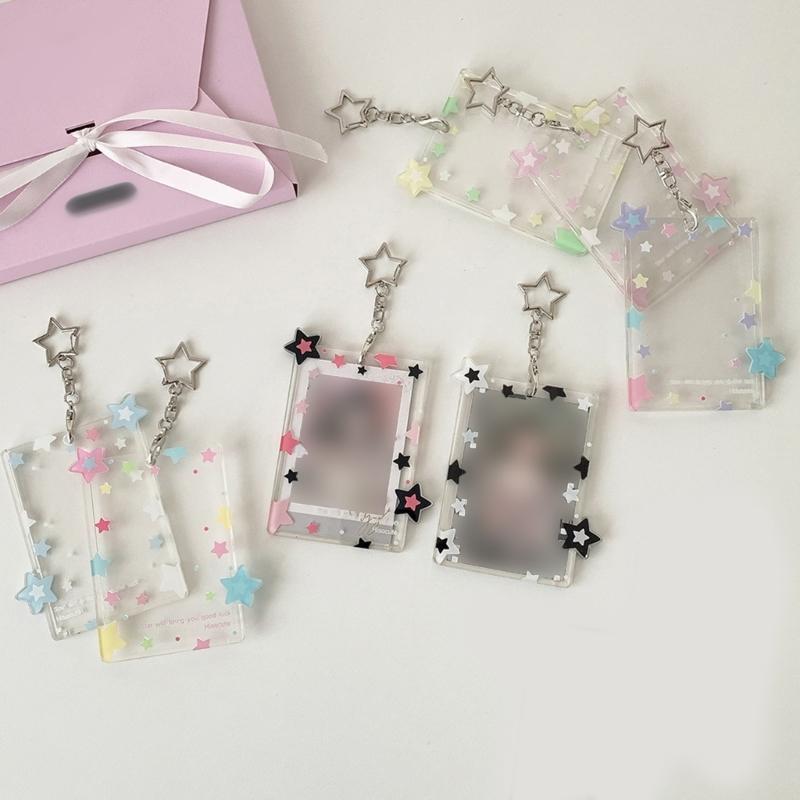 3 Inch Photo Card Pouches Photo Card Protector Sleeve Mini Photo Protector With Carry Hook For Backpacks Key Organizes
