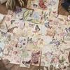 Journamm 60Sheets Notepad Scrapbook Paper Background Craft Paper Collage Junk Journal DIY Album Scrapbooking Material Paper Pack
