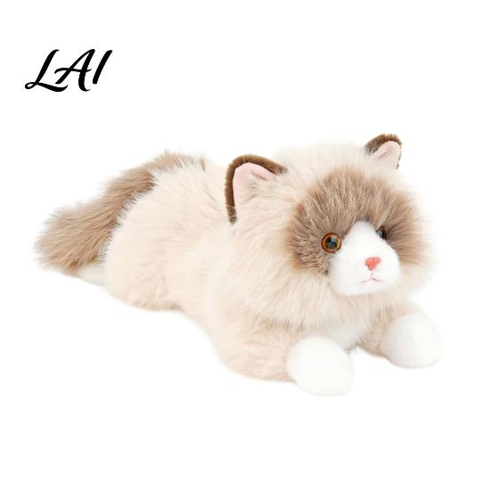 Healing Toy for Girls Lifelike Ragdoll Cat Plush Toy Realistic Stuffed Animal Pillow Sleeping Exquisite Kitten Gift 45cm Fluffy Pillow Soft Comfort