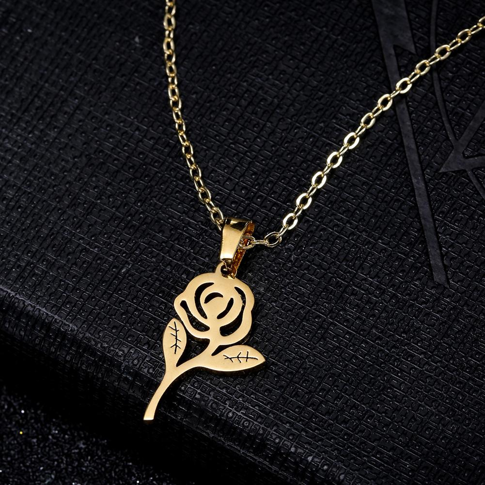 Gorgeous Women Rose Flower Ornament Set Necklace & Ear Stud Festival Birthday Gift Photo Props