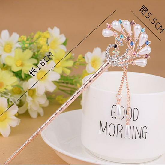 Women's 2026 Spring/Summer Chinese Tassel Alloy Hairpin - Qipao Hair Accessories