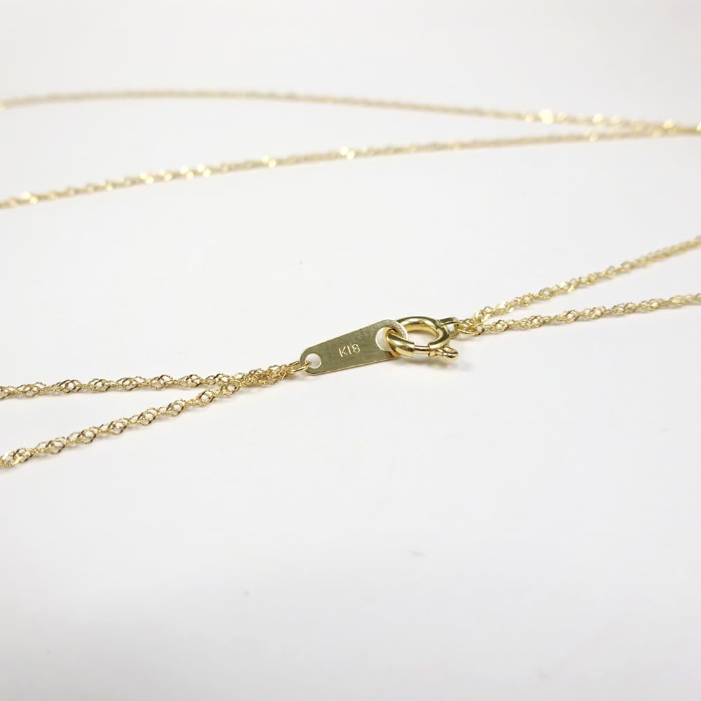 And My Jewelry 18K Gold Necklace Double Screw Subtle Gift Wrapped [Your Box] Chain, Design, Gradient,