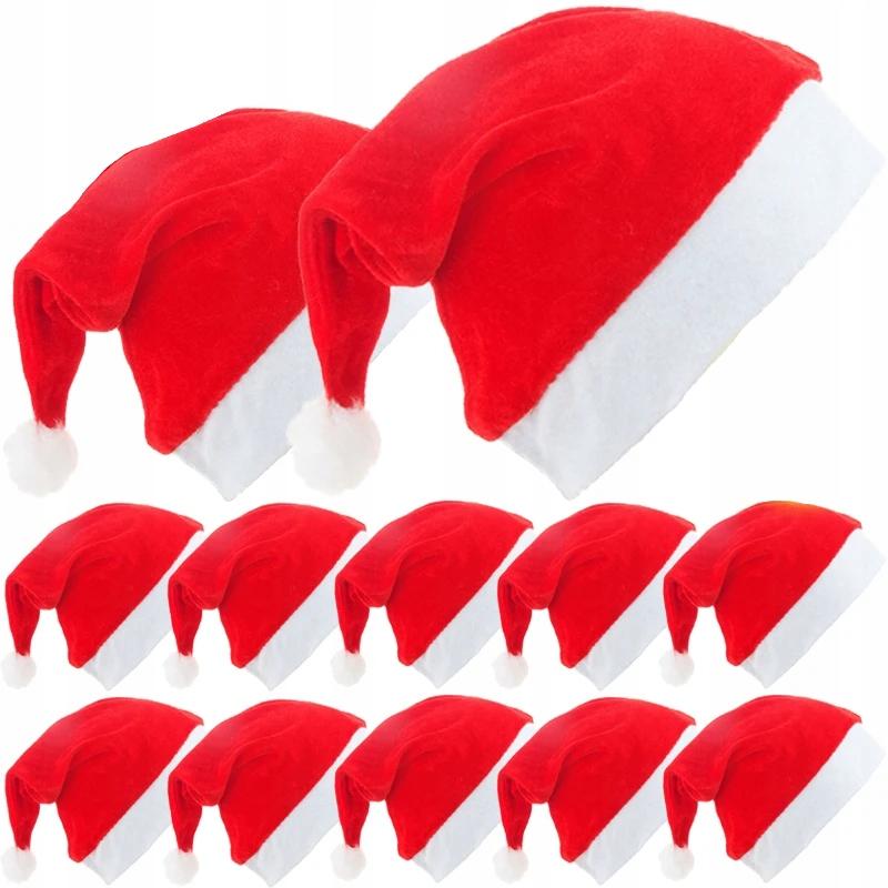 Chapéu de Pai Natal de feltro, chapéu vermelho, chapéu de Natal