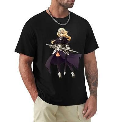 Fate Series Jeanne d'Arc (Ruler) T-Shirt, Unisex Anime Fan Streetwear Tee, 100% Cotton Casual Short Sleeve Top
