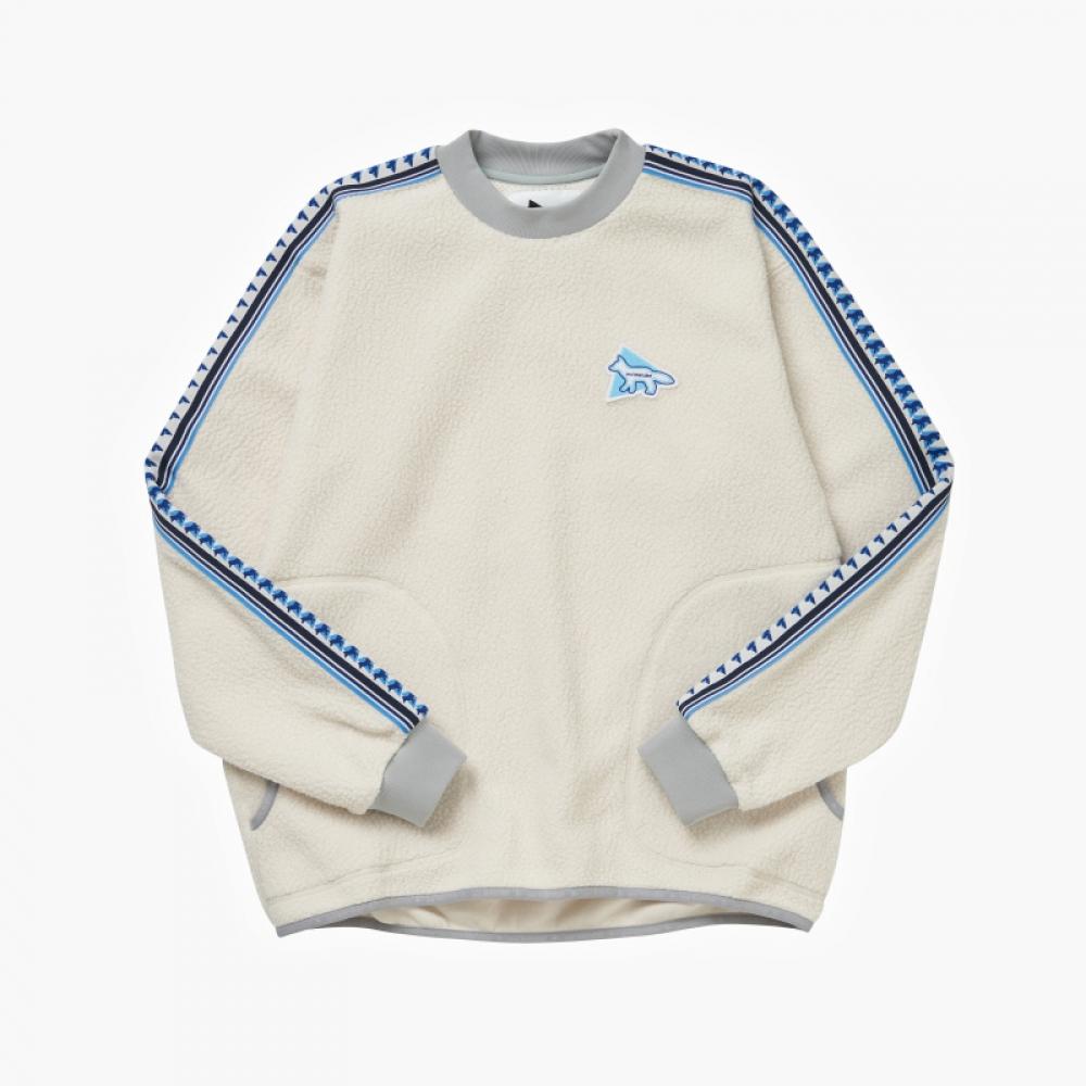 Maison Kitsune 5743281906 030 Maison Kitsune X   Wonder foX Logo Patch Public Sweatshirt