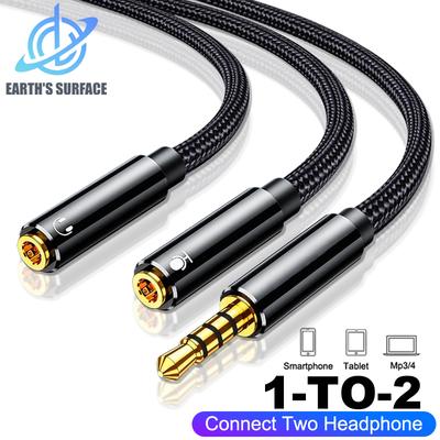 Cavo Sdoppiatore per Cuffie Cavo Adattatore Audio AUX Jack Maschio 3,5 mm a 2 Femmine Cavi di Estensione a Y per Auricolari per Telefono Laptop MP3 PS5