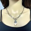 Lightweight Elegant Acrylic Drop Pendant Necklace E Comfortable Clavicle Chain Accessories for Everyday Use
