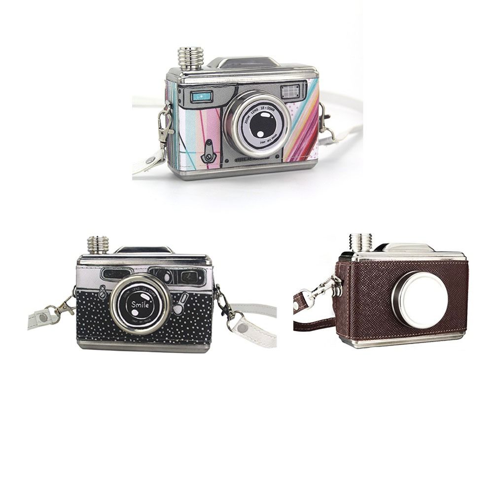 Fotocamera a Prova di Perdite Design Borraccia Fotocamera Borraccia da Whiskey Contenitori per Whiskey Bottiglia Regalo