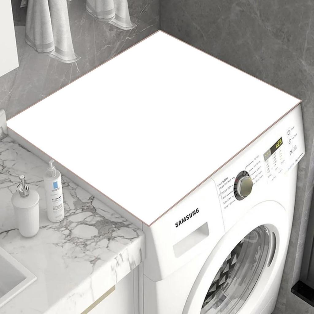 Solid Color Washing Machine and Refrigerator Dust Cover: Diatom Mud, Absorbent, Non-Slip, Dirt-Resistant Mat
