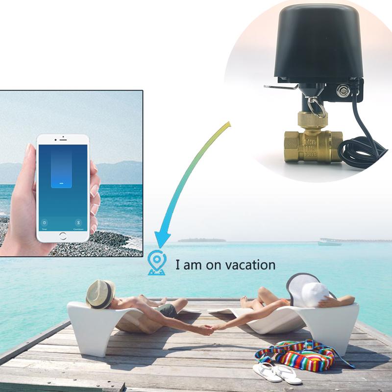 Tuya Zigbee WIFI Smart Water Valve DN15 DN20 DN25 Home Automation Control Faucet Timer Support Alexa Google Assistant SmartLife