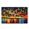 World Famous Street Scenery Canvas s Night Scene Canvas Picture European Oil  Print for Living Room Wall Decor