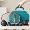 Coarse Pottery Portable Travel Tea Set High-end One Pot Four Cups Business Outdoor Portable Storage Bag Business Office