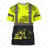 Sommer Rundhals 3D Lustiger LKW Print Top Modische Lässige Kurzarm Herren T-Shirts