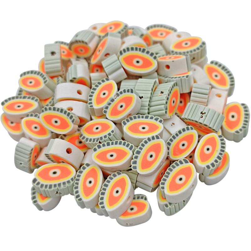 Lose Perlen, weiche Keramik, Herz-/Fünfeck-/Augenperlen, 10 Stück, Schmuckherstellung für Halsketten, Perlen zum Selbermachen, Perlenmaterial, Armbänder