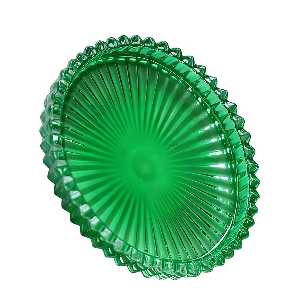 Glas Kerzenteller Säulenkerzenhalter, Glas Untersetzer Kleine Runde Kerzenbasis & Teller und Tablett für Tischdekorationen