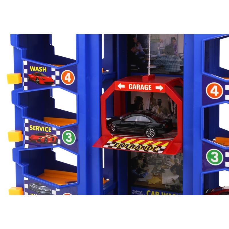 Parking Multi-storey Car Garage Elevator Helicopter Set of 3 Cars