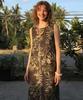Cashmere Gift Linen Pattern Long Dress