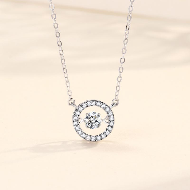 Dynamic Beating Heart S925 Sterling Silver Necklace for Women: Elegant, Light Luxury Design 925 Silver