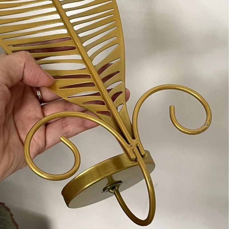 A Pair Nordic Wall Candlestick Leafs Candle Holders Hanging Wall Decoration Shooting Props Iron Candle Holder Home Decor