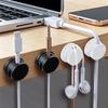 6Pieces 360 Degree Rotating Cord Keeper Magnetic Cable Organiser Adhesive Cable Clip For Desk Cable Cord Management