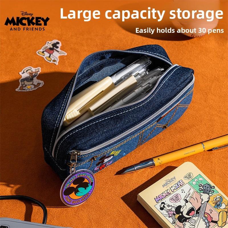 Mickey Mouse Retro Stationery Organizer With Denim Fabric For Middle School And High School