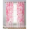 Valentine'S Day Pink Heart Sheer Drapes for Bedroom Living Room Decoration Window Curtain Kitchen Curtain Panels