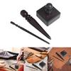 Ebony Wood Leather Edge Burnisher Tool Professional Round Leather Edge Burnisher Tool for Burnishing Leather Hand Making