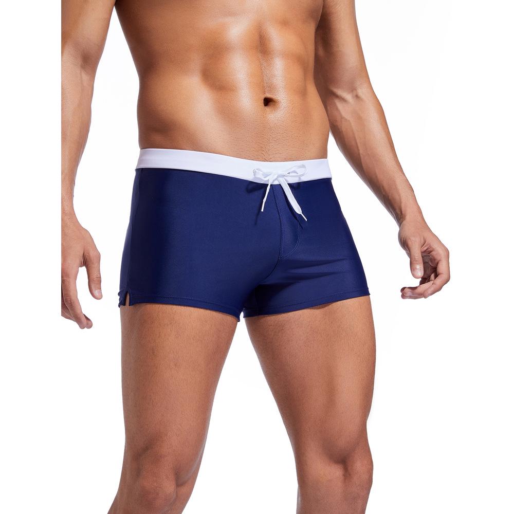 2026 Men's Solid Color Anti-See-Through Quick-Drying Sports Shorts with Drawstring