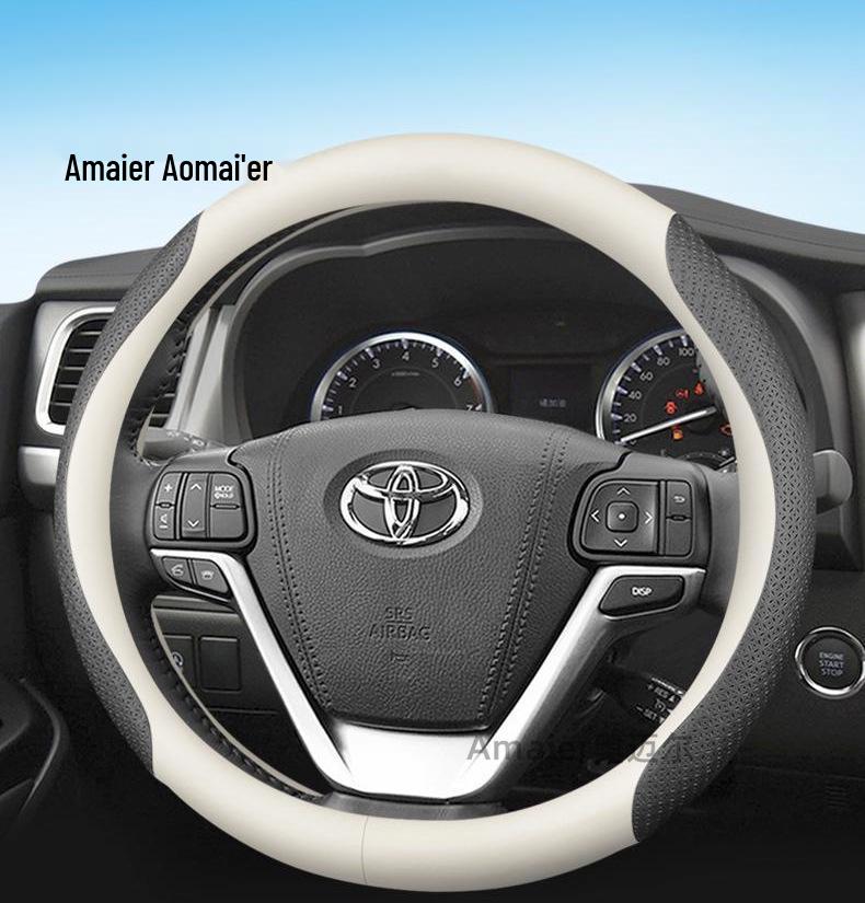 Echtes Lederlenkradbezug für Toyota: Corolla, Asia Dragon, RAV4, Camry, Highlander, Levin.