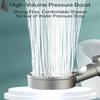 Hydro Boost High Pressure Shower Head 5 Spray Modes Stainless Steel Water Saving Filter Showerhead With Strong Flow For Bathroom