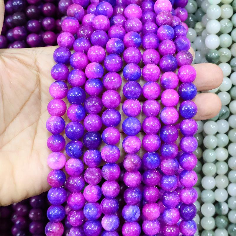 Natural Stone Crystal Beads: Round Beads for Jewelry - Colored Necklaces, Bracelets, Pendants DIY Accessories