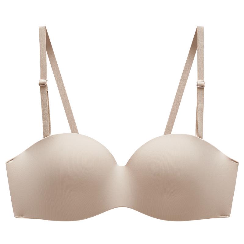 

Элегантный нескользящий бюстгальтер-труба без бретелек: Невидимый, бесшовный и поддерживающий, без косточек 75AB бежевый