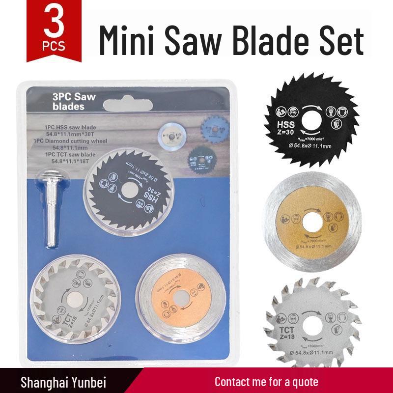 Yun Bei Ya Mini Mesh Circular Saw Blade Pack for Woodworking & Metal Cutting