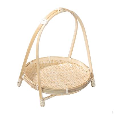 Bamboo Woven Fruit Basket Food Multipurpose Rustic Holder Breakfast for Kitchen Cafe