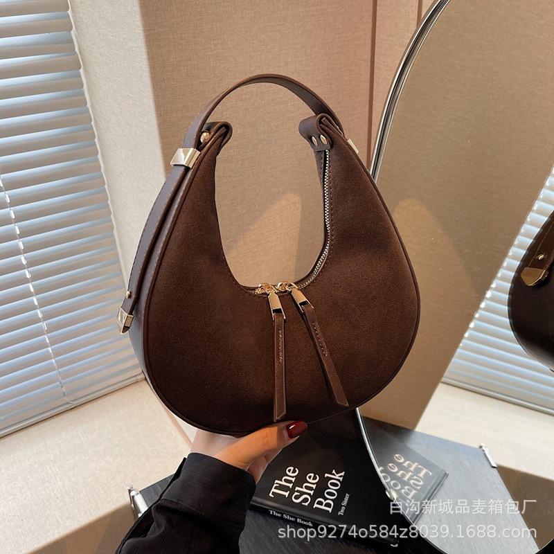 

Ретро портативная сумка под мышкой, большая вместимость, высокая текстура, модная и универсальная сумка-полумесяц, простая наплечная сумка для поездок на работу