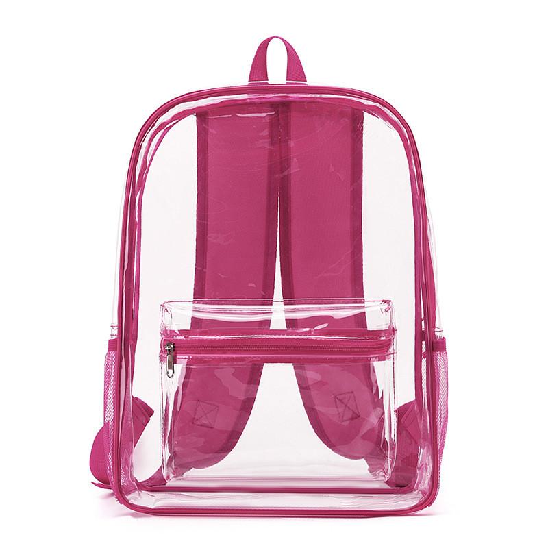 Pvc Transparent Sport Backpack With Waterproof Design For Outdoor Travel And Casual Use