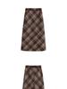 Melanoid Retro Plaid High-Waist Wool Skirt - Women's Trendy Slimming Comfort for Spring/Autumn 2026