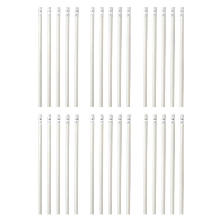 30 Pcs Drawing Pencils with Eraser Triangle Pencils Macaron Color Pencils Writing Pencils For Technical Drawing белый