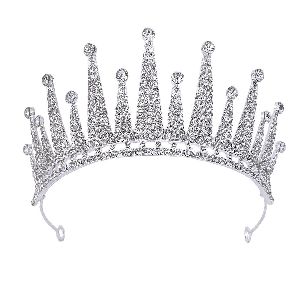 Разноцветный Головной убор невесты  Барочная Корона Головной убор со стразами  Корона принцессы Свадебный аксессуар для волос  Аксессуар для платья