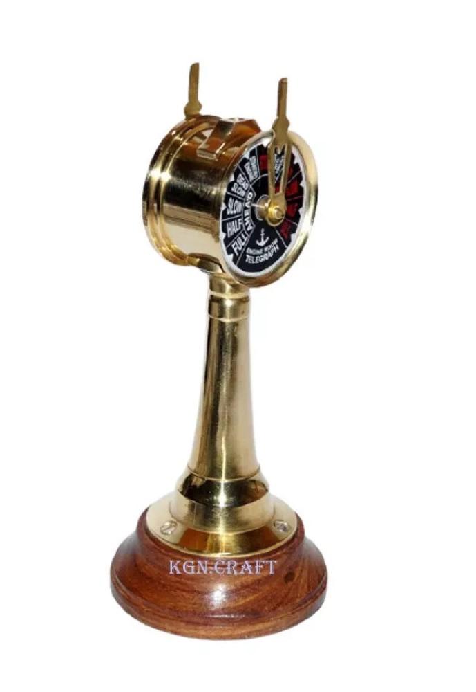 7" Brass Ship Engine Telegraph - Nautical Antique Gift for Collectors - Engraved